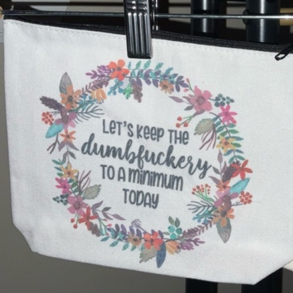 2/$10 Floral Canvas Makeup Travel Bag